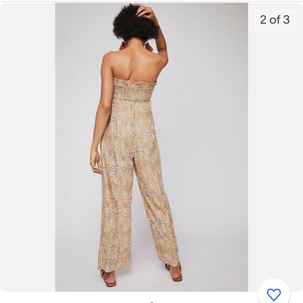 Free People All In Tie Strapless Jumpsuit - Picture 2 of 8